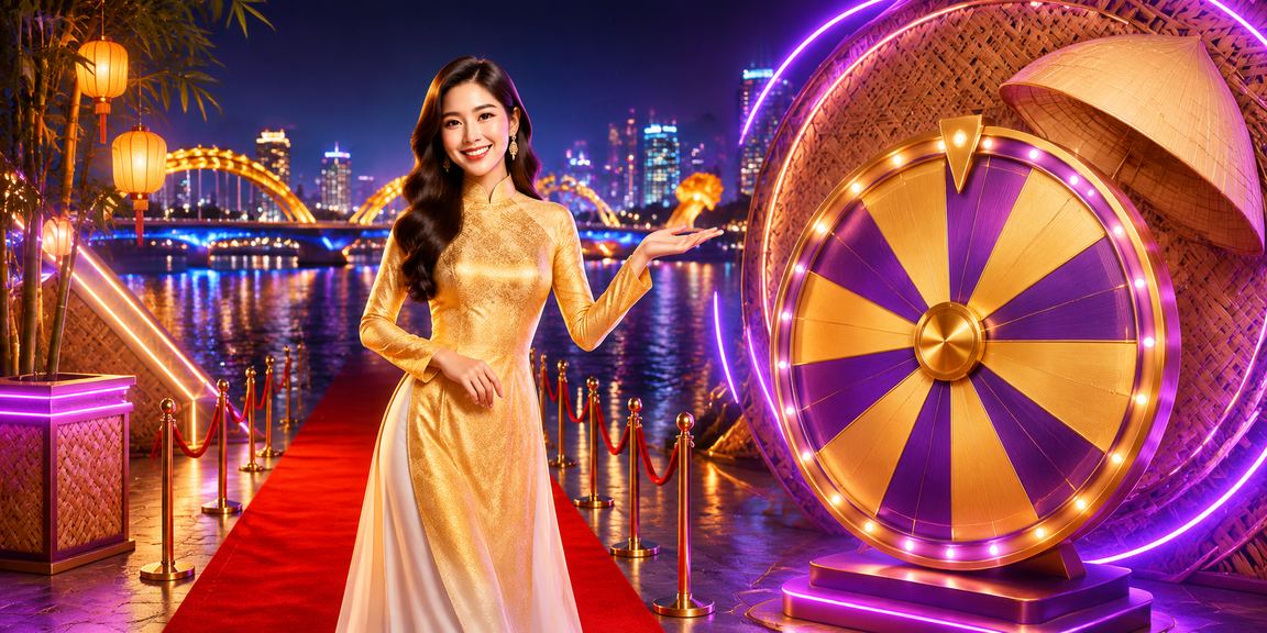 Người dùng tại Đà Nẵng theo dõi bàn Roulette Live Casino trên điện thoại, mặc áo dài truyền thống